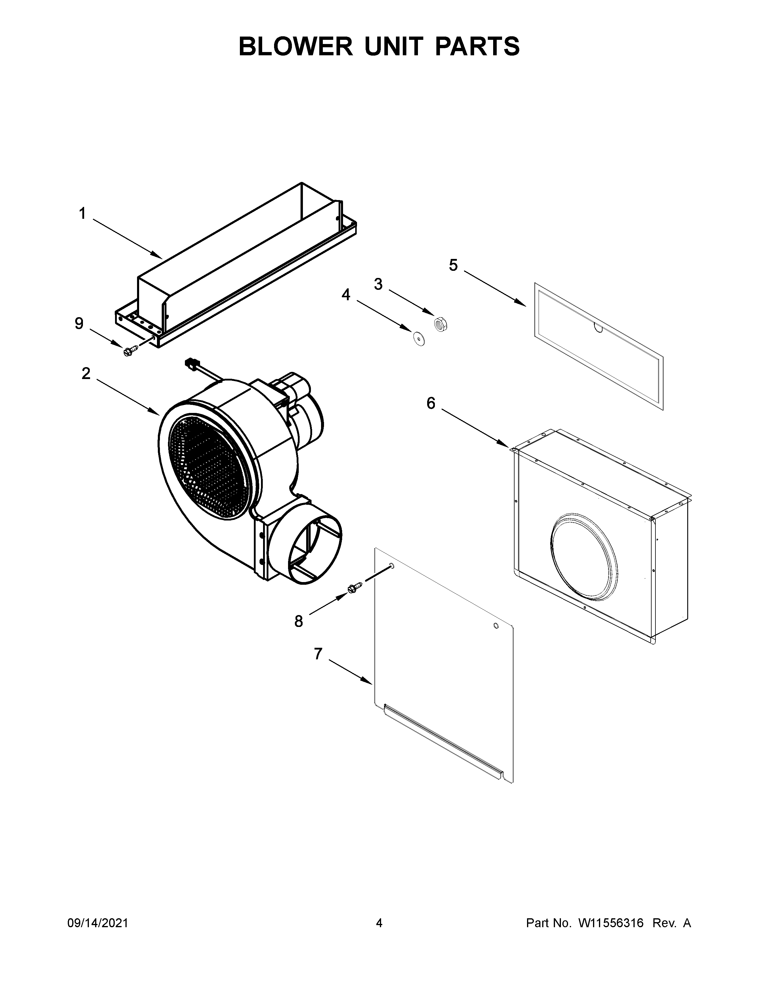 Blower unit parts