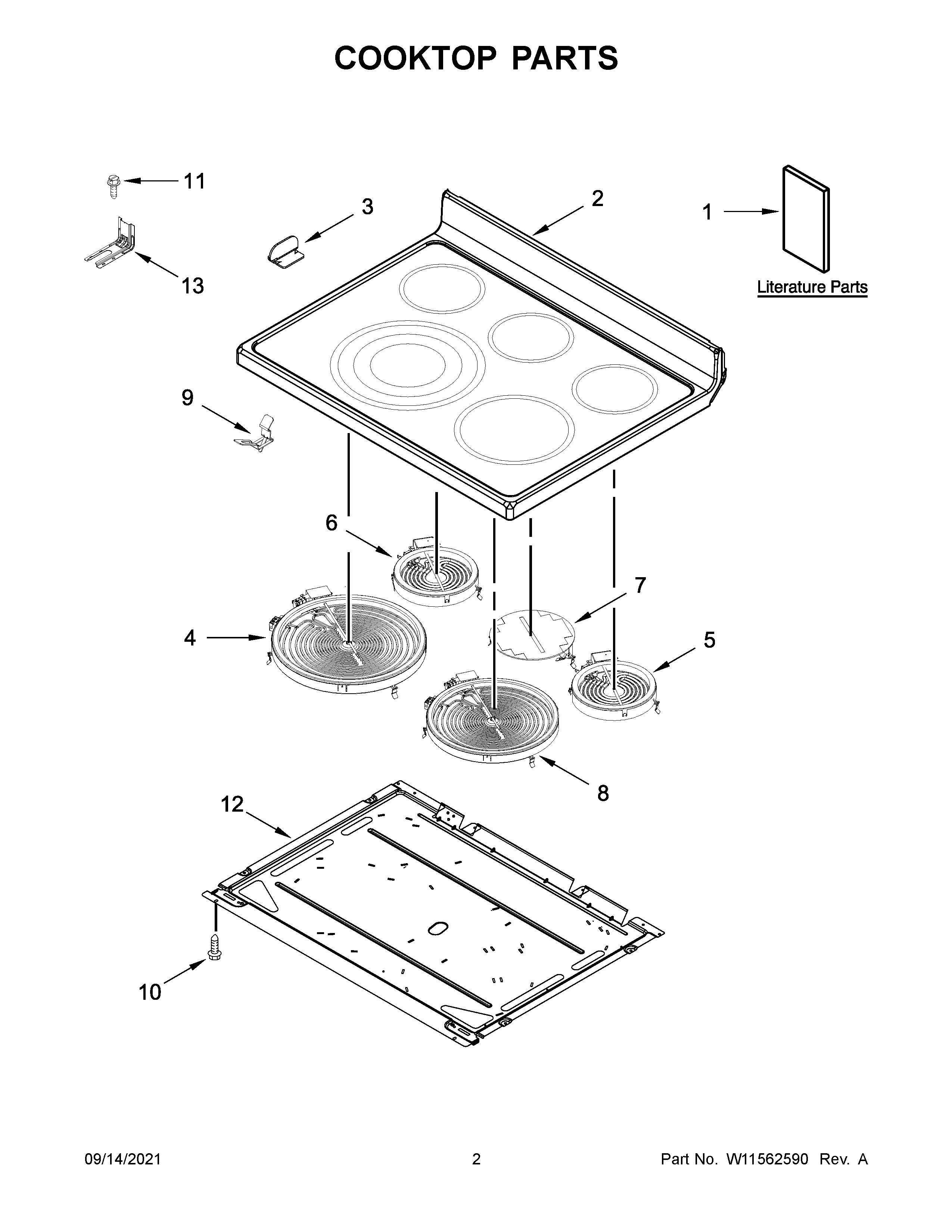 Cooktop parts