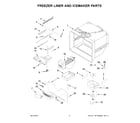 KitchenAid KRFC300EBS05 freezer liner and icemaker parts diagram