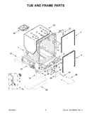 Tub and frame parts