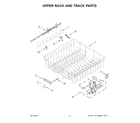 Jenn-Air JDPSS246LM0 upper rack and track parts diagram