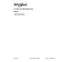 Whirlpool YWMH78019HZ05 cover sheet diagram