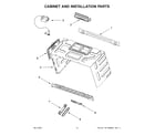 Whirlpool YWMH78019HZ5 cabinet and installation parts diagram