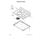 Whirlpool YWFE775H0HB2 cooktop parts diagram