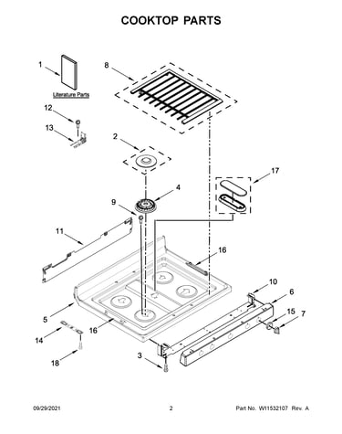 Cooktop parts