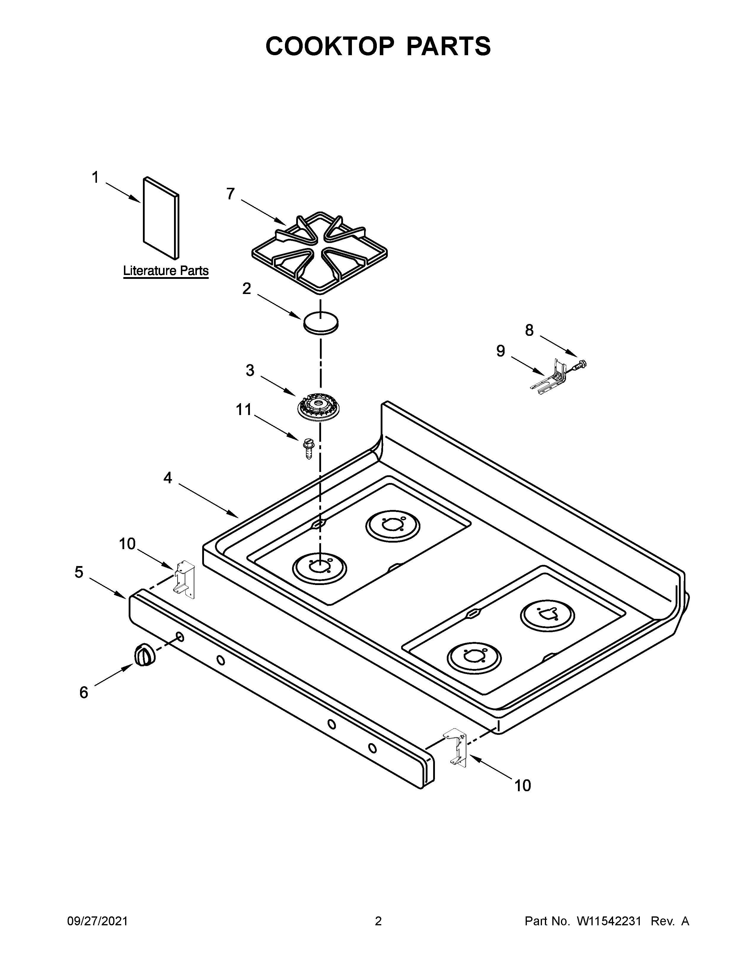 Cooktop parts