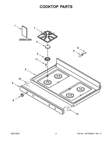 Cooktop parts