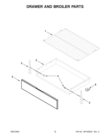 Drawer and broiler parts