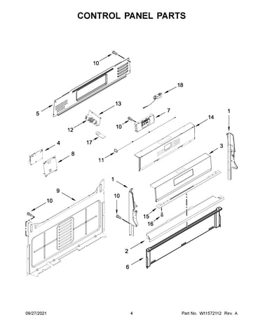 Control panel parts