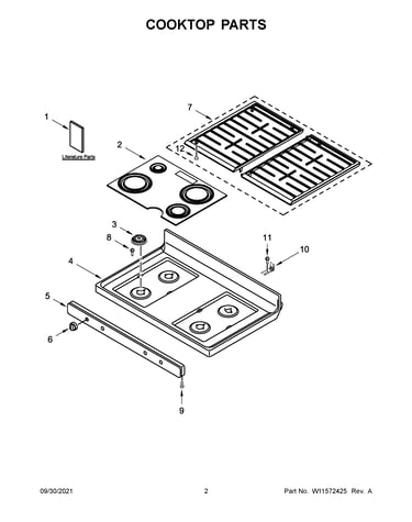 Cooktop parts