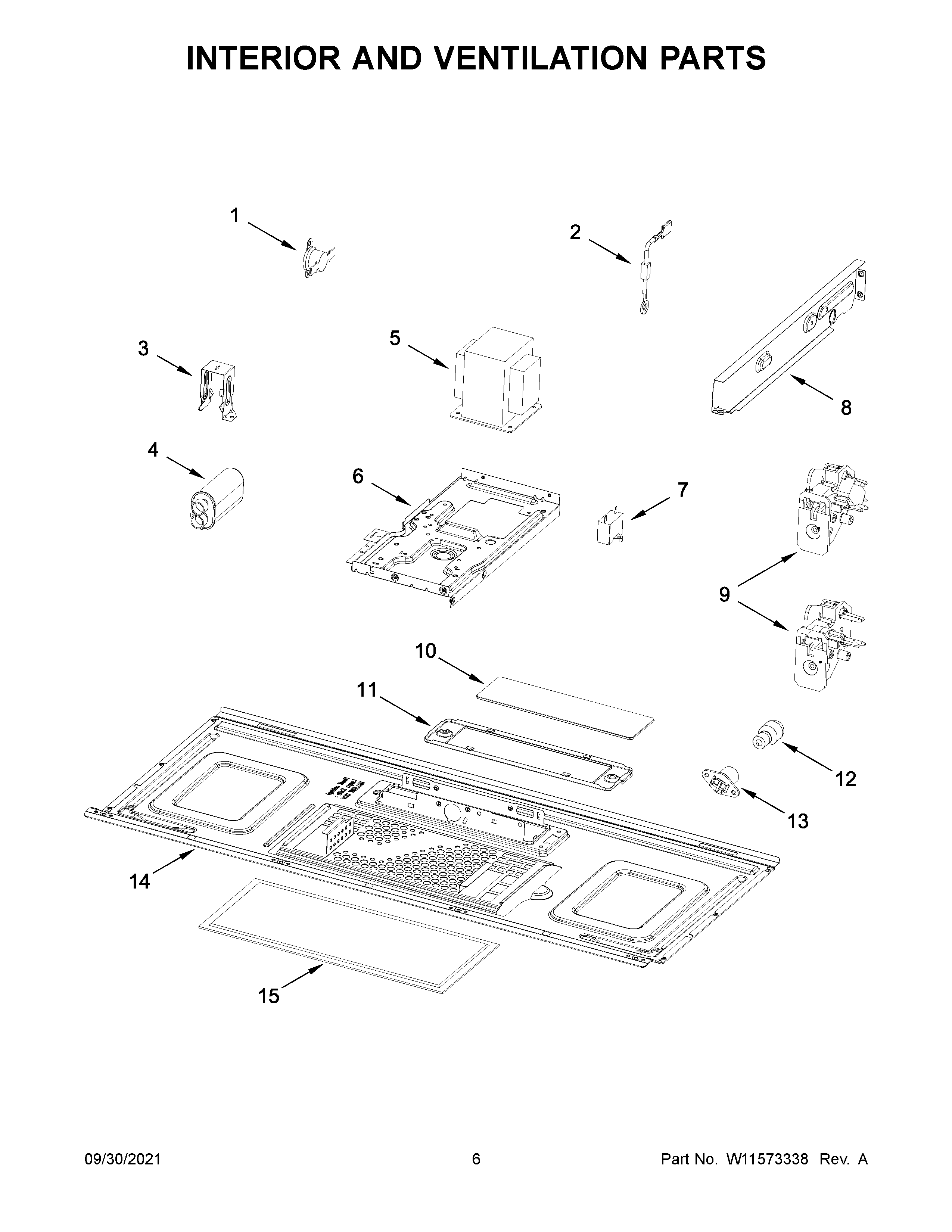 Interior and ventilation parts