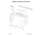 Whirlpool UMV1170LW0 cabinet and installation parts diagram