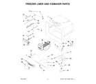 Jenn-Air JFC2290REM04 freezer liner and icemaker parts diagram