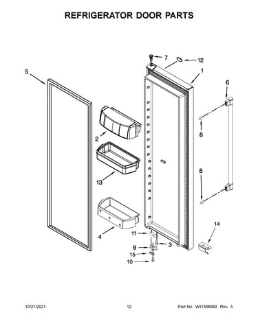 Refrigerator door parts