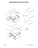 Refrigerator shelf parts