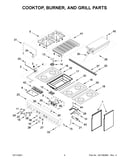 Cooktop, burner, and grill parts