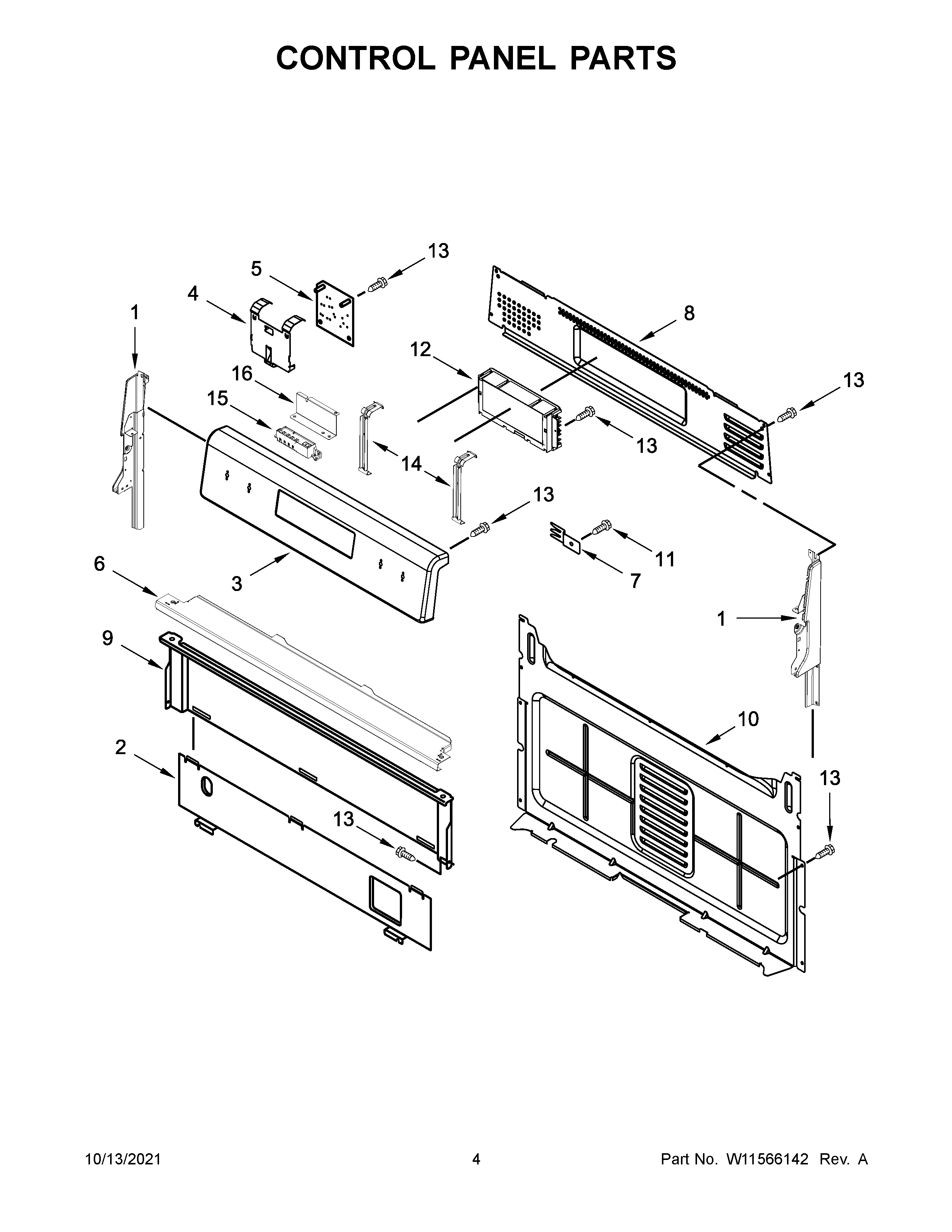 CONTROL PANEL PARTS