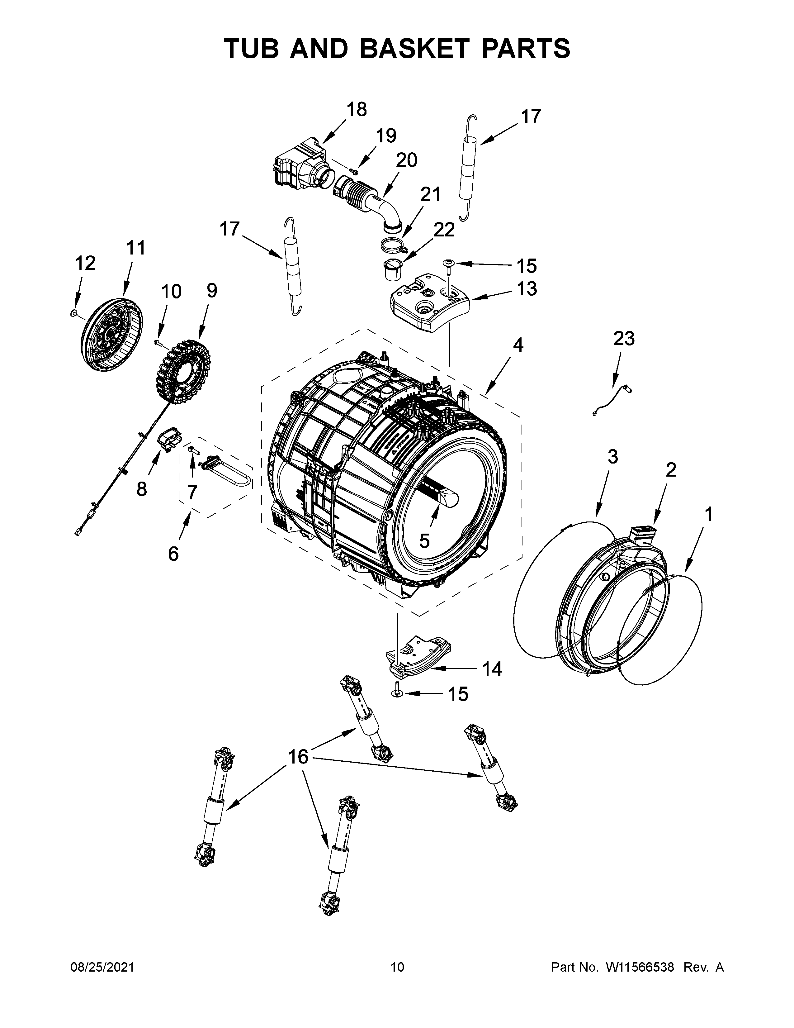 TUB AND BASKET PARTS