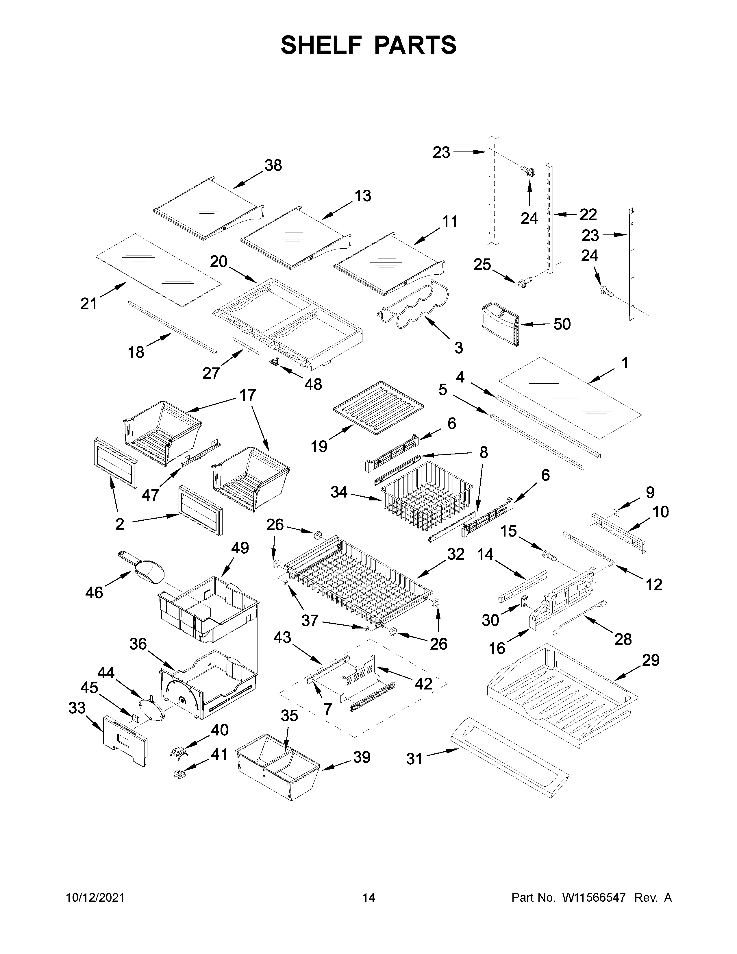 Shelf parts