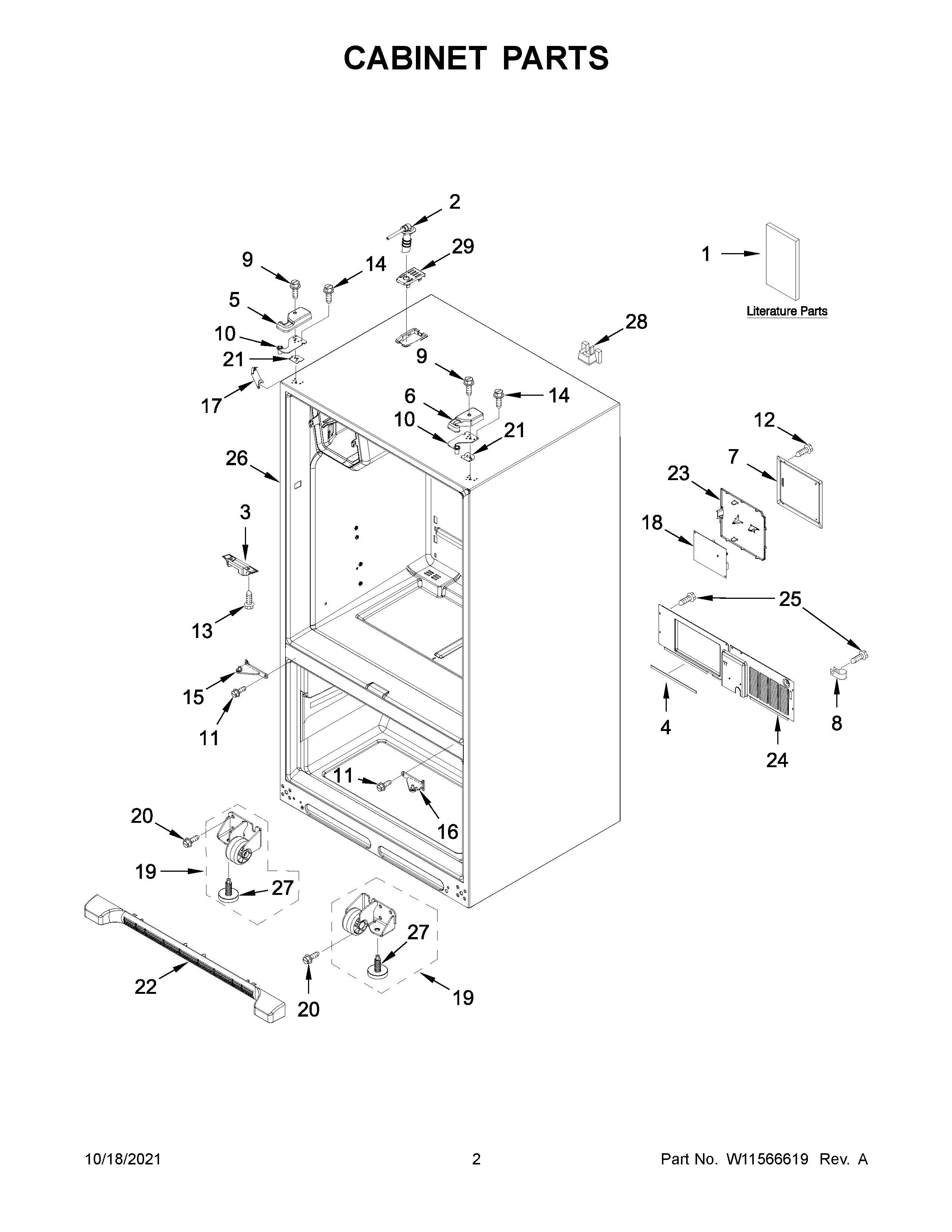 Cabinet parts