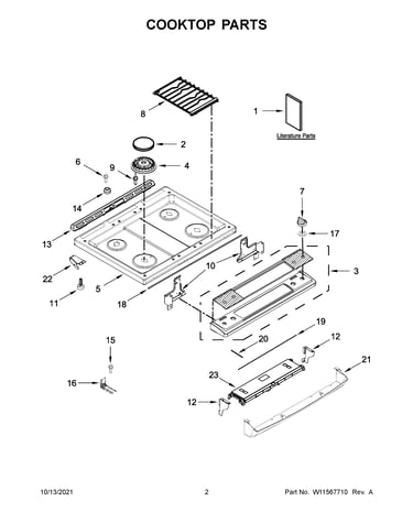 Cooktop parts