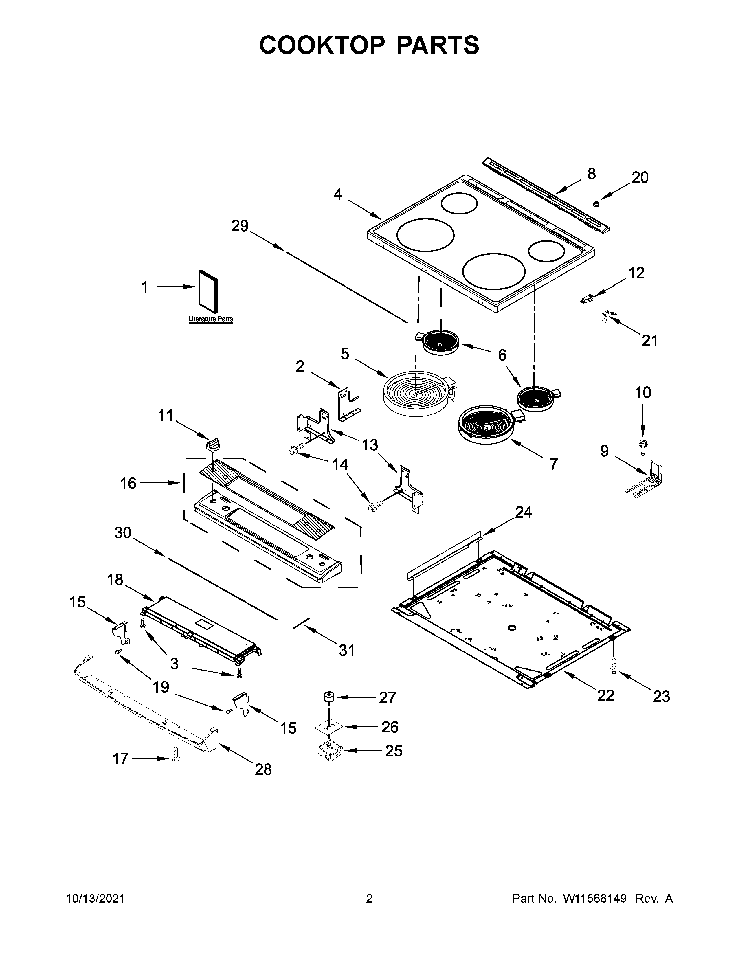 COOKTOP PARTS