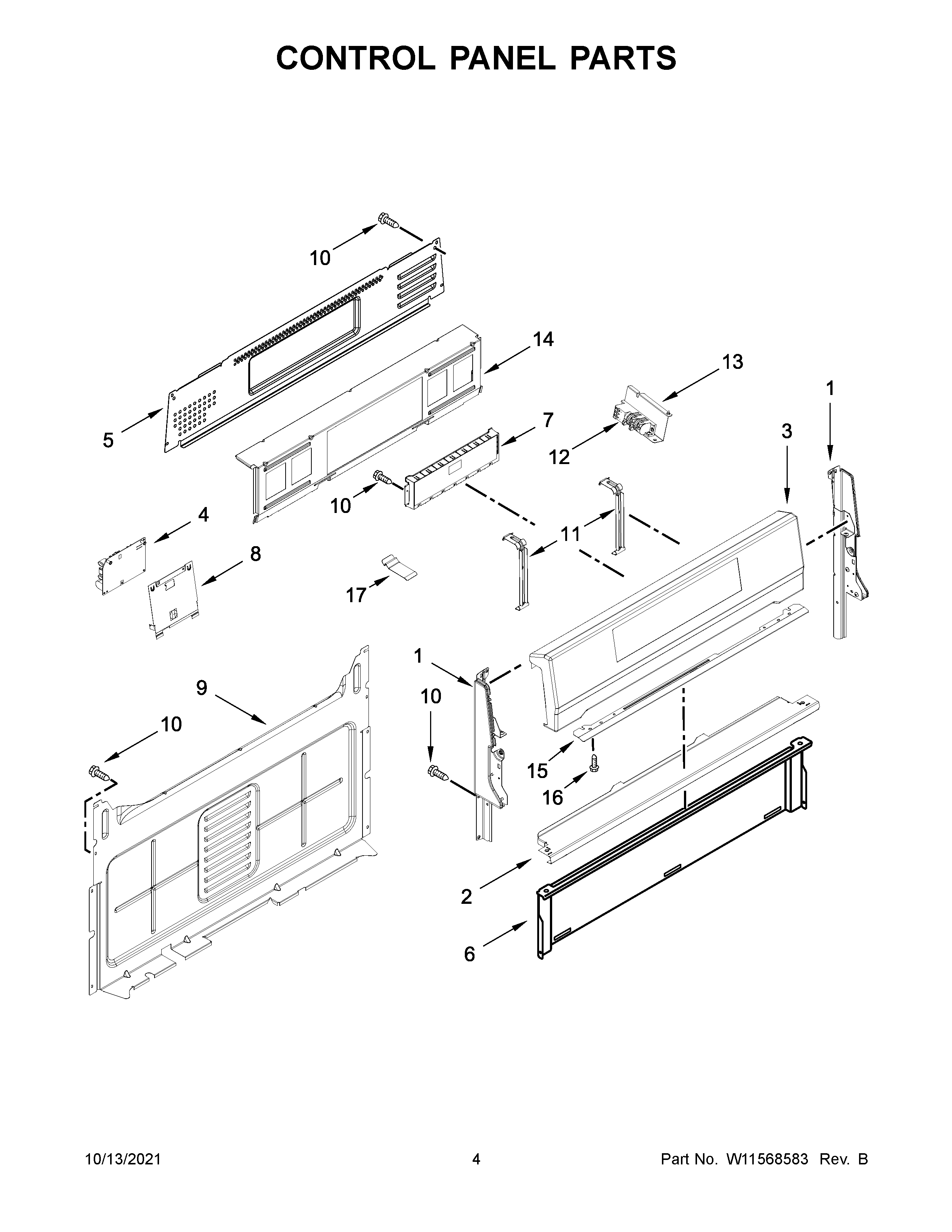 Control panel parts