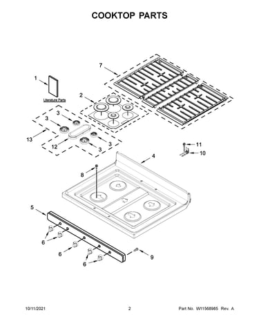 Cooktop parts