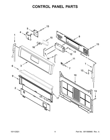 Control panel parts