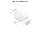 Jenn-Air JDPSS244LM0 upper rack and track parts diagram