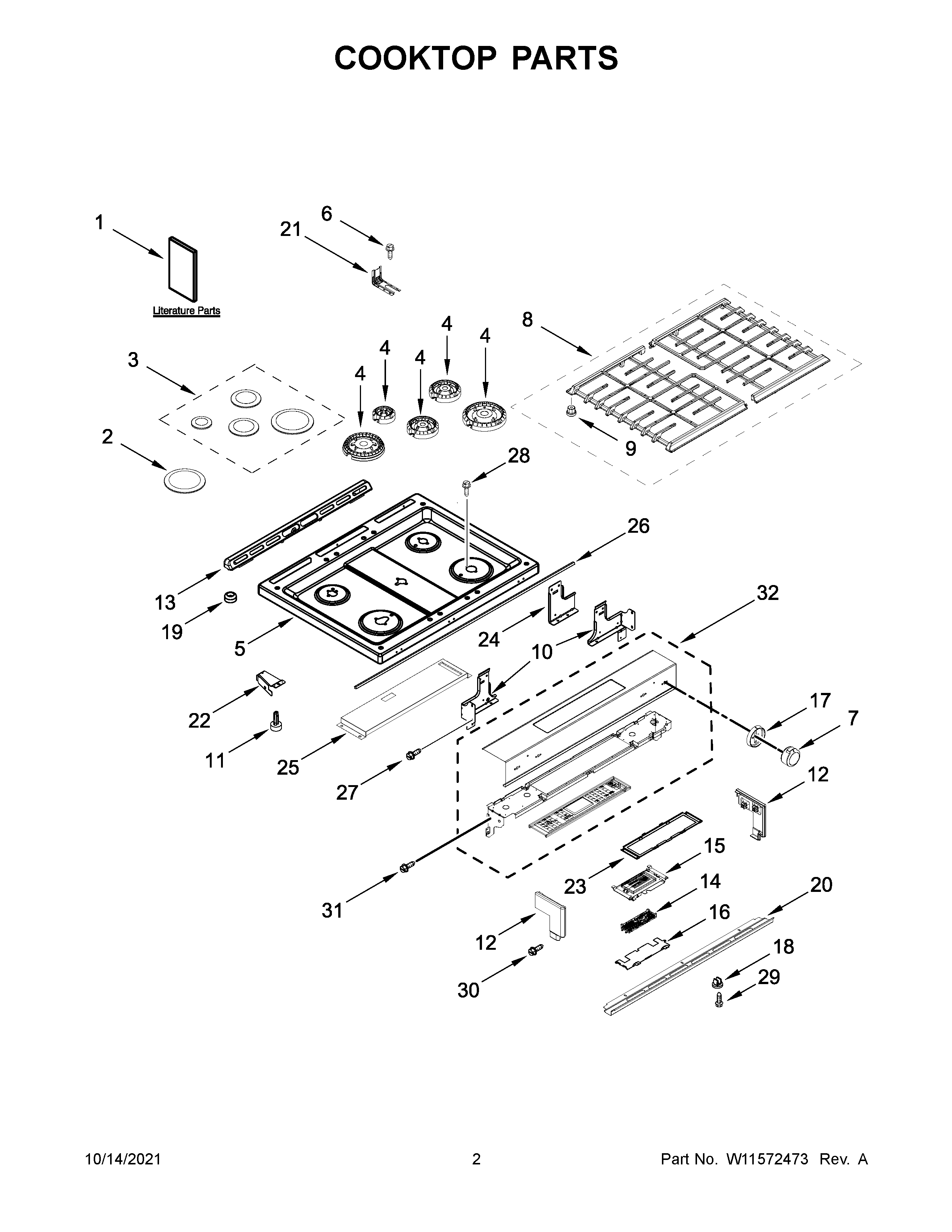 COOKTOP PARTS