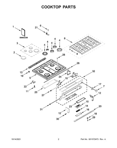 Cooktop parts