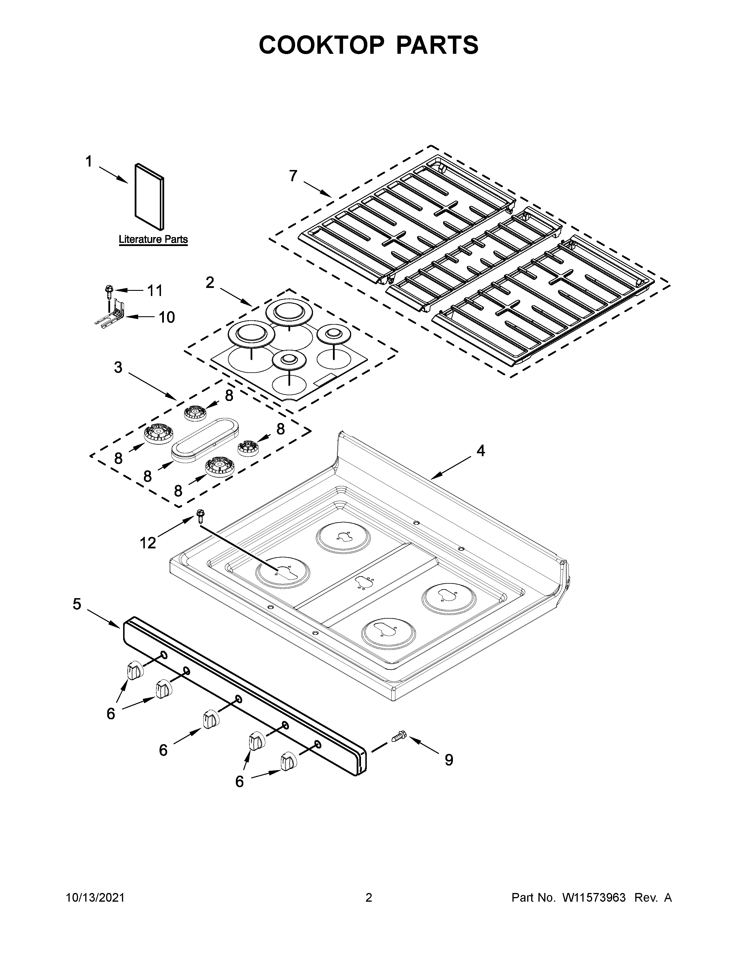 COOKTOP PARTS