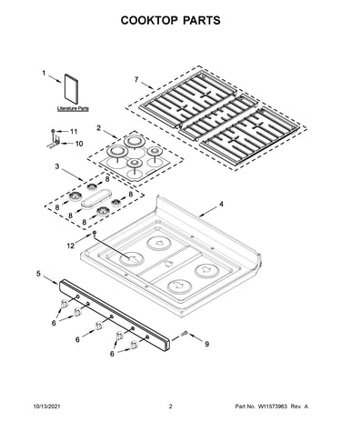 Cooktop parts