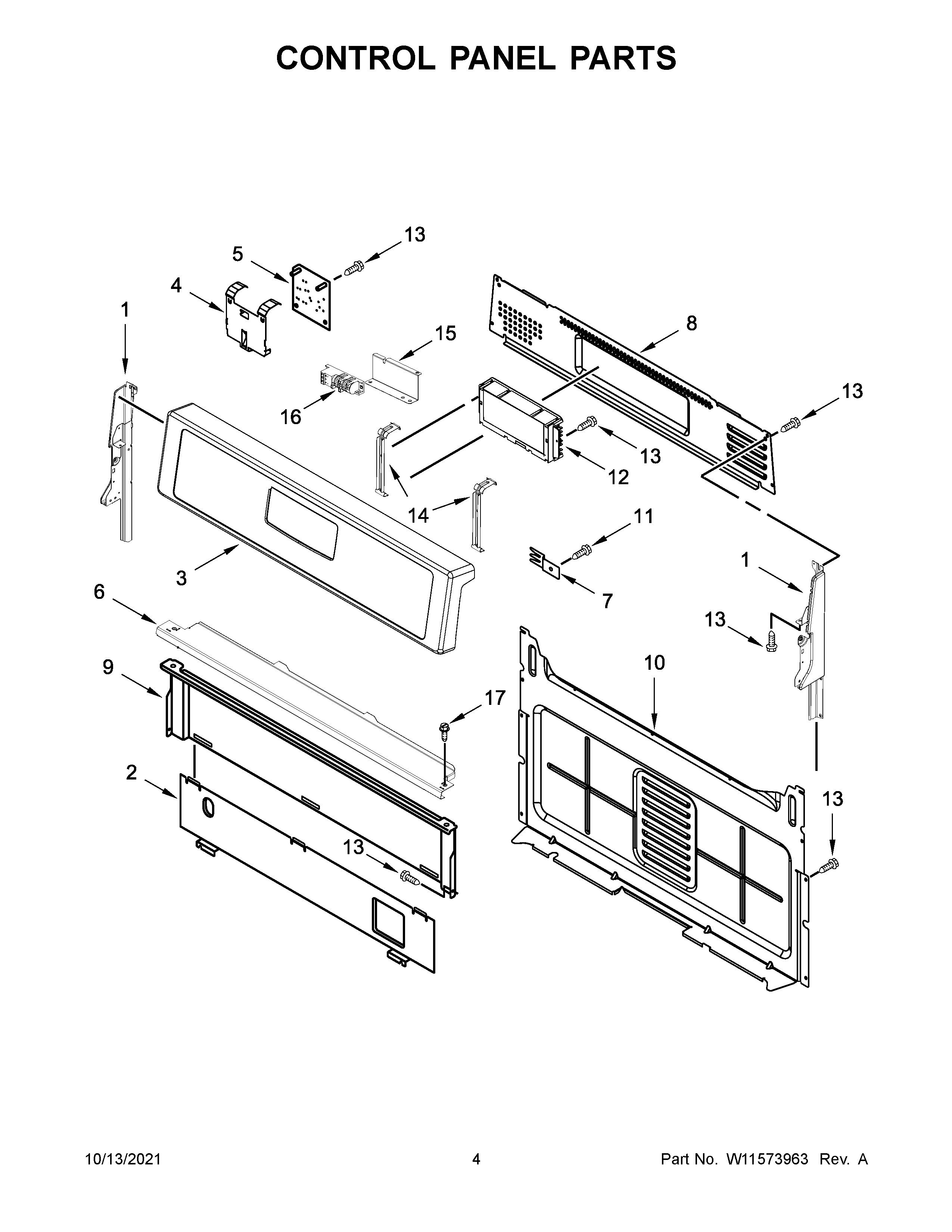 CONTROL PANEL PARTS