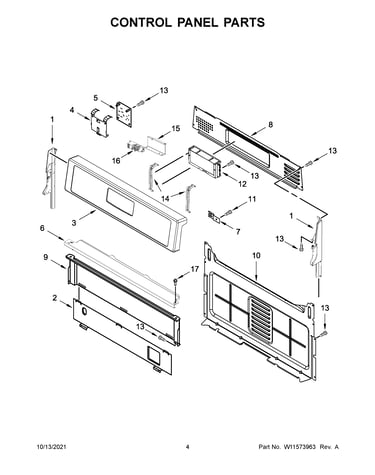 Control panel parts