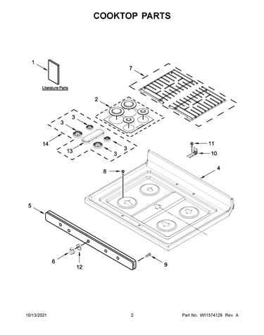 Cooktop parts