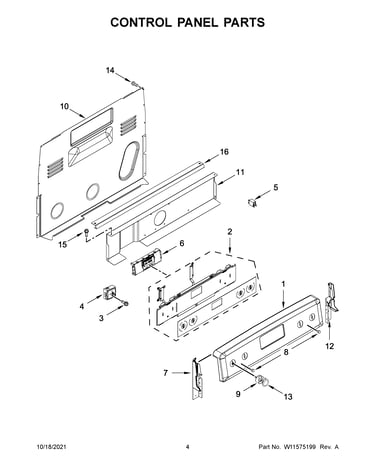 Control panel parts