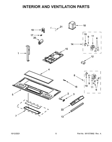 Interior and ventilation parts