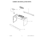 Whirlpool WMH31017HZ08 cabinet and installation parts diagram