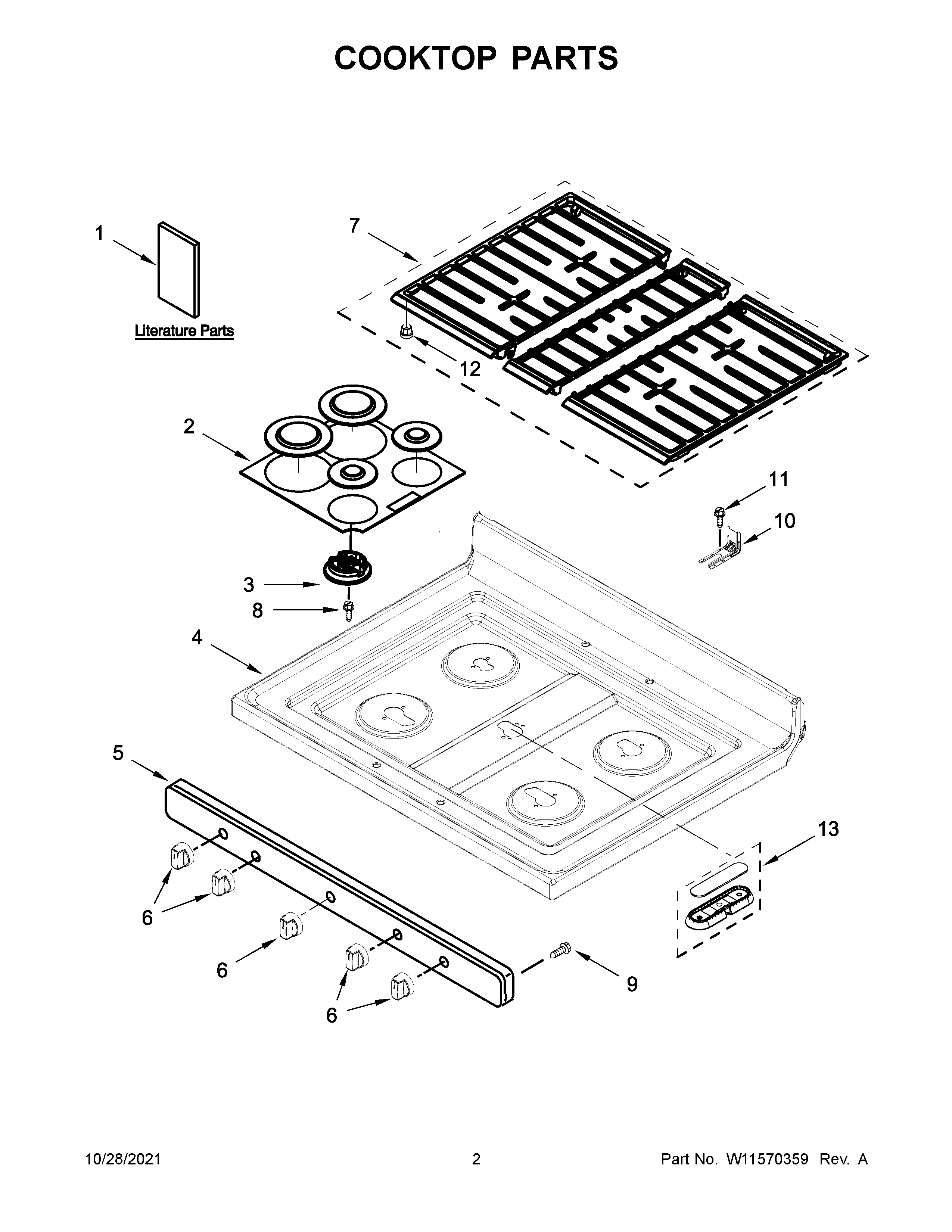 COOKTOP PARTS