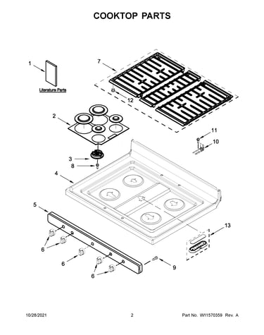 Cooktop parts