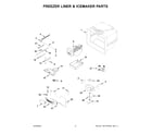 Maytag MFC2062FEZ08 freezer liner & icemaker parts diagram