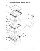 Refrigerator shelf parts