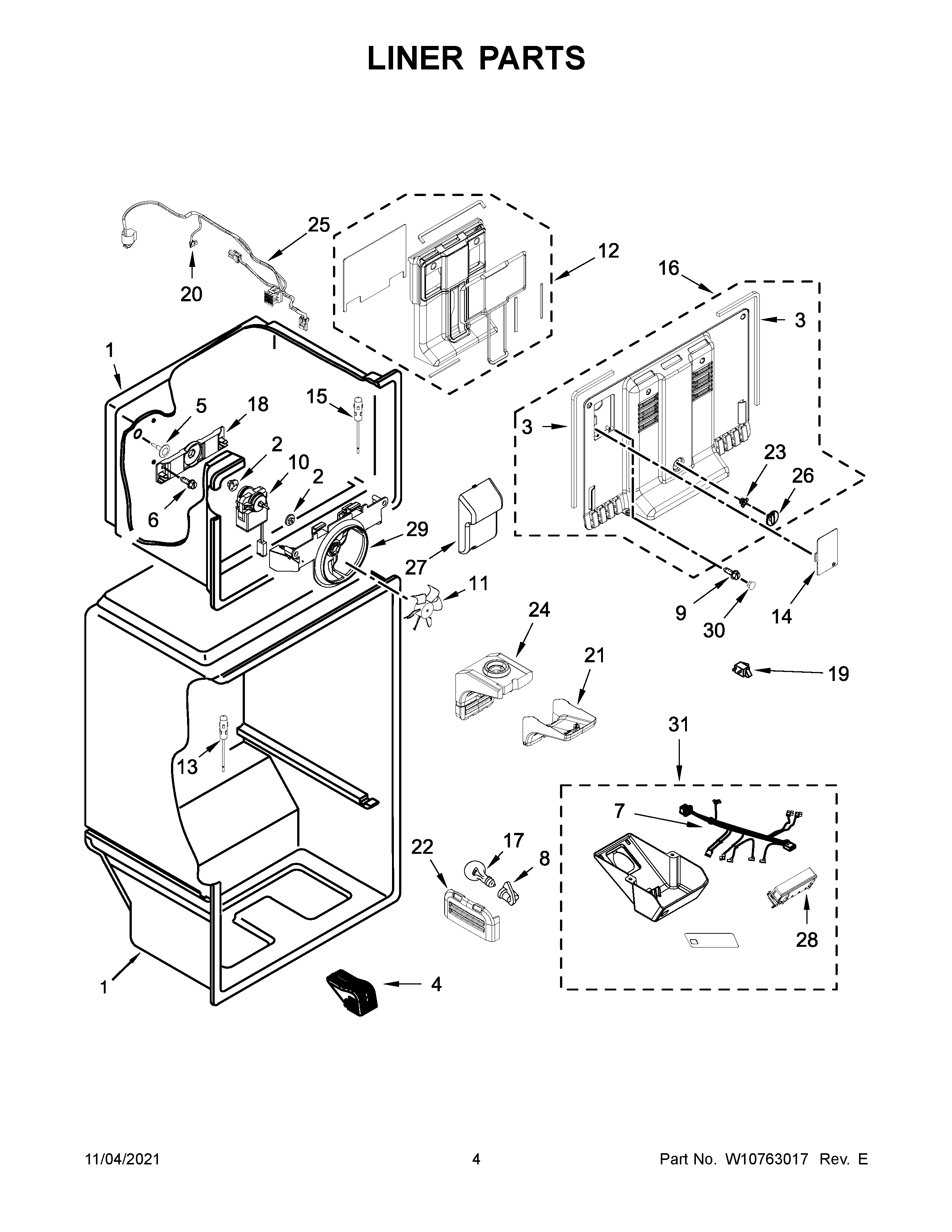 Liner parts