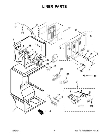 Liner parts