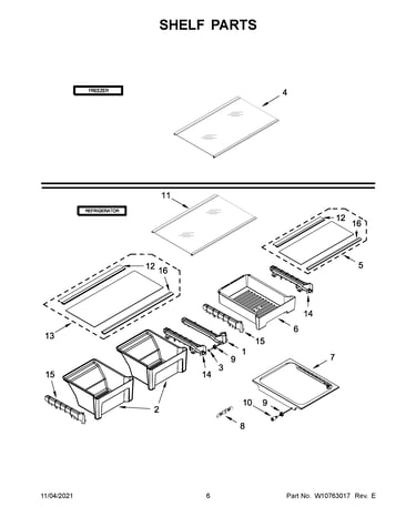 Shelf parts