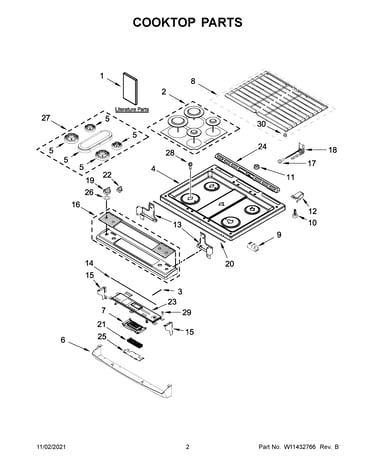Cooktop parts