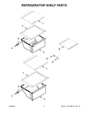 Refrigerator shelf parts