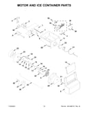 Motor and ice container parts